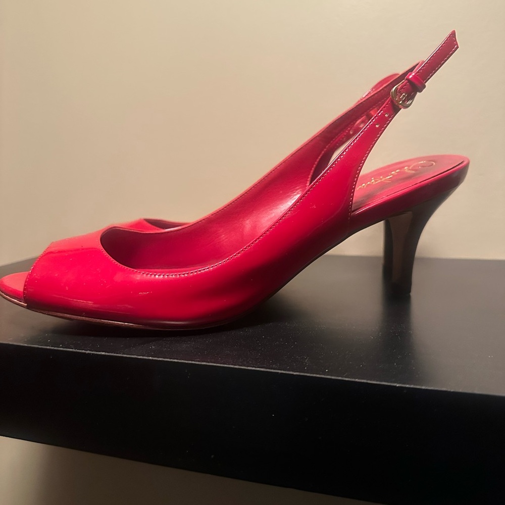 Elegant Cole Haan Red Slingback Heels
